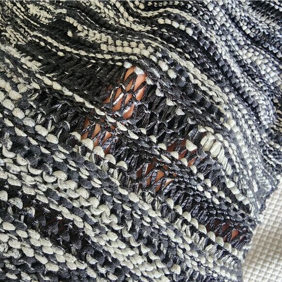 Eileen Fisher open net coastal sweater blouse minimalist contemporary - Picture 4 of 9